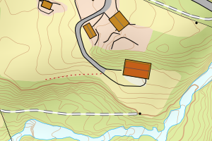 Kartbilde fra WMS-tjeneste av avviket