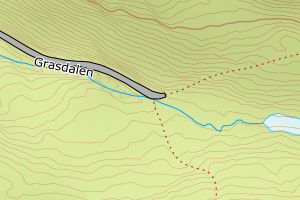 Kartbilde fra WMS-tjeneste av avviket