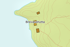 Kartbilde fra WMS-tjeneste av avviket