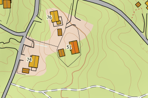 Kartbilde fra WMS-tjeneste av avviket
