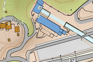 Kartbilde fra WMS-tjeneste av avviket