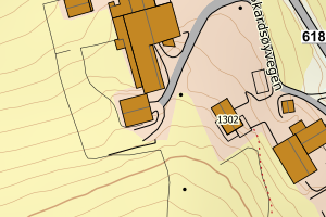 Kartbilde fra WMS-tjeneste av avviket