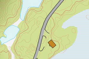 Kartbilde fra WMS-tjeneste av avviket