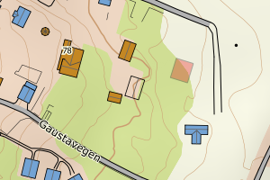 Kartbilde fra WMS-tjeneste av avviket