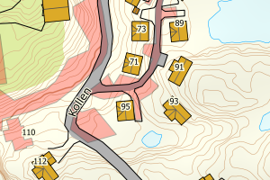 Kartbilde fra WMS-tjeneste av avviket