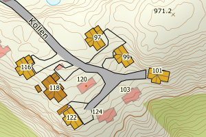 Kartbilde fra WMS-tjeneste av avviket