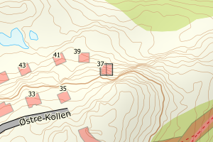 Kartbilde fra WMS-tjeneste av avviket