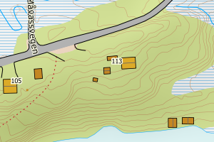 Kartbilde fra WMS-tjeneste av avviket