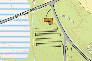 Kartbilde fra WMS-tjeneste av avviket