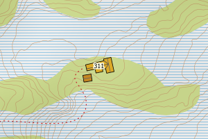 Kartbilde fra WMS-tjeneste av avviket