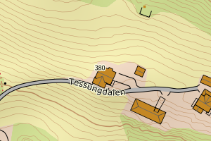 Kartbilde fra WMS-tjeneste av avviket