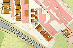 Kartbilde fra WMS-tjeneste av avviket