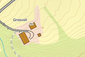 Kartbilde fra WMS-tjeneste av avviket