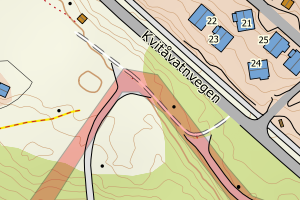 Kartbilde fra WMS-tjeneste av avviket