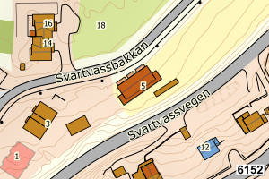Kartbilde fra WMS-tjeneste av avviket