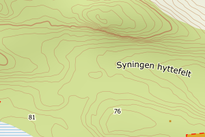 Kartbilde fra WMS-tjeneste av avviket