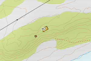 Kartbilde fra WMS-tjeneste av avviket