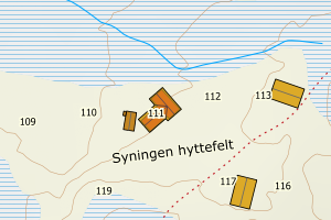 Kartbilde fra WMS-tjeneste av avviket