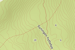 Kartbilde fra WMS-tjeneste av avviket