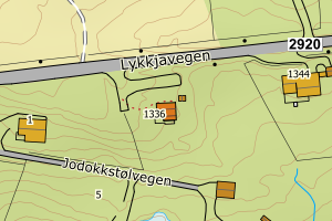 Kartbilde fra WMS-tjeneste av avviket