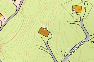 Kartbilde fra WMS-tjeneste av avviket