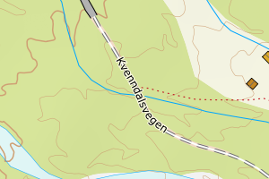 Kartbilde fra WMS-tjeneste av avviket