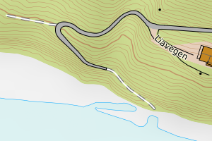 Kartbilde fra WMS-tjeneste av avviket