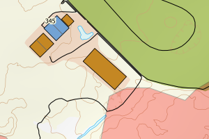 Kartbilde fra WMS-tjeneste av avviket