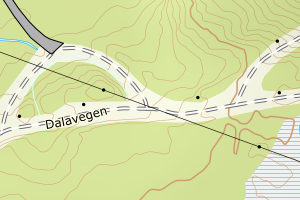 Kartbilde fra WMS-tjeneste av avviket