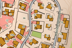 Kartbilde fra WMS-tjeneste av avviket