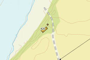 Kartbilde fra WMS-tjeneste av avviket