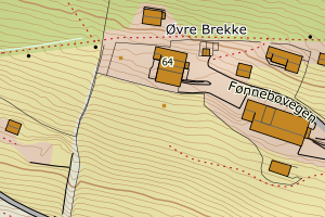 Kartbilde fra WMS-tjeneste av avviket