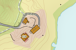 Kartbilde fra WMS-tjeneste av avviket