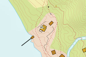 Kartbilde fra WMS-tjeneste av avviket