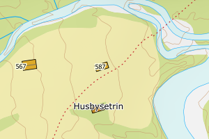 Kartbilde fra WMS-tjeneste av avviket