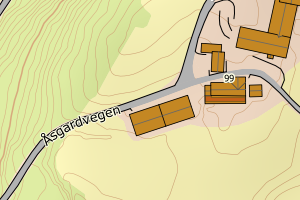 Kartbilde fra WMS-tjeneste av avviket