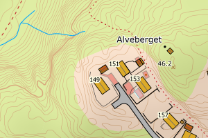 Kartbilde fra WMS-tjeneste av avviket