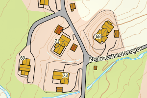 Kartbilde fra WMS-tjeneste av avviket