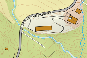 Kartbilde fra WMS-tjeneste av avviket