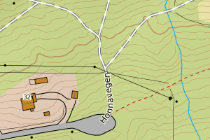 Kartbilde fra WMS-tjeneste av avviket