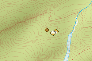 Kartbilde fra WMS-tjeneste av avviket