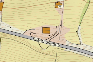 Kartbilde fra WMS-tjeneste av avviket