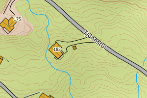 Kartbilde fra WMS-tjeneste av avviket