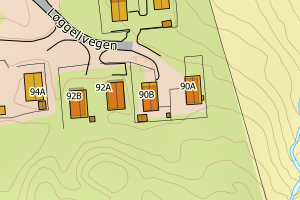 Kartbilde fra WMS-tjeneste av avviket