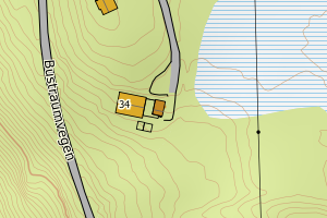 Kartbilde fra WMS-tjeneste av avviket