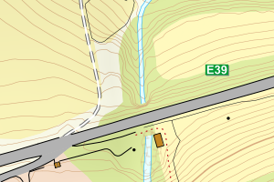 Kartbilde fra WMS-tjeneste av avviket