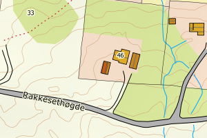 Kartbilde fra WMS-tjeneste av avviket