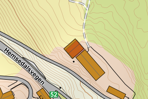 Kartbilde fra WMS-tjeneste av avviket