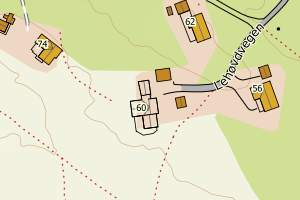 Kartbilde fra WMS-tjeneste av avviket