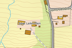 Kartbilde fra WMS-tjeneste av avviket